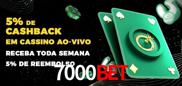 Promoções do cassino ao Vivo 7000bet